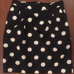 Loft Black/White Polka Dot Skirt